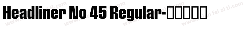 Headliner No 45 Regular字体转换